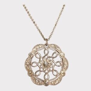 Vintage Avon Marcasite Necklace - Stamped SP - 15” w/ 3 1/2” extender